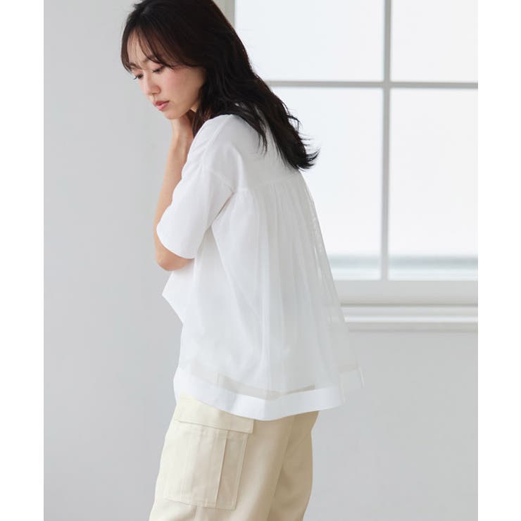 バックフレアチュールドッキングTシャツ デイリー チュール | Pierrot | 詳細画像25 