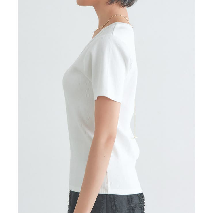 【Akaneさんコラボアイテム】[RASW]テレコリブTシャツ 静電気 毛玉 | Pierrot | 詳細画像13 