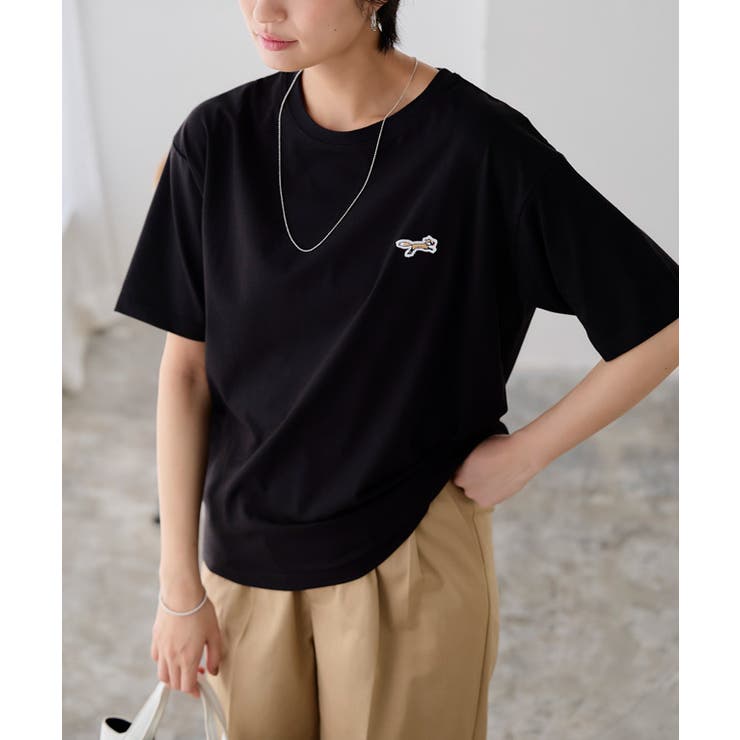 ブラック | 【PENNEYS】イージーケアオーバーTシャツ カジュアル 上品 | Pierrot