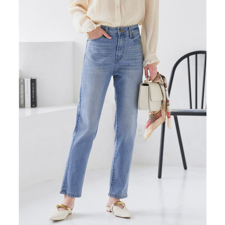 サックス | ストレッチスリムテーパードデニム ピエロ テーパード | Pierrot