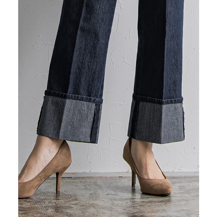 ワイドストレートターンバックデニム デニム パンツ | Pierrot | 詳細画像6 