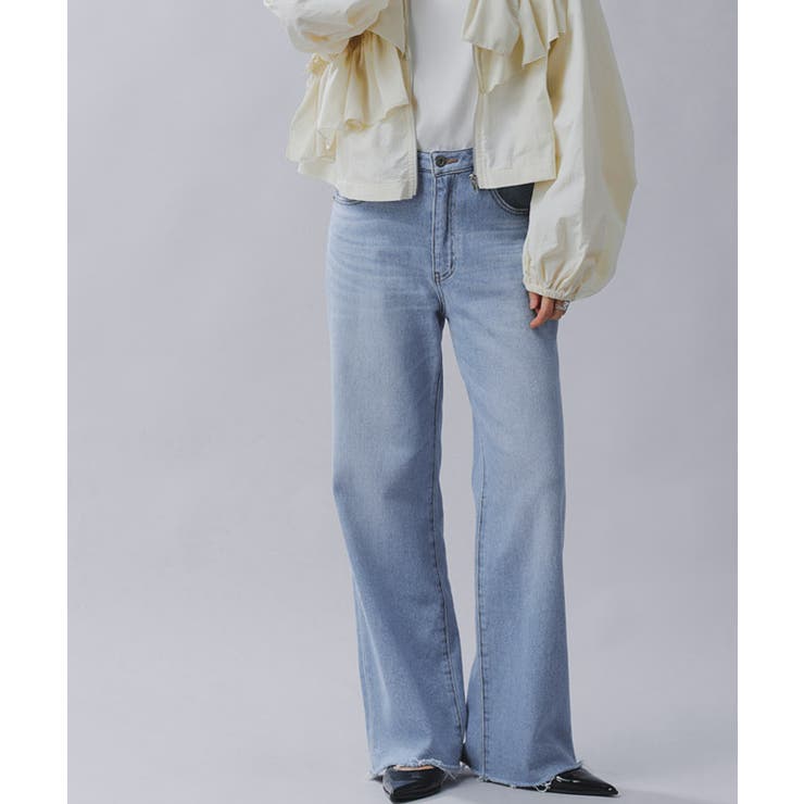 ノーマル/サックス/カットオフ | [RASW]2typeストレートデニムパンツ デニム パンツ | Pierrot