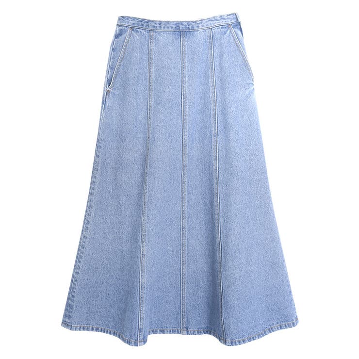 ブルー | デニムフレアスカート デニム スカート | Pierrot
