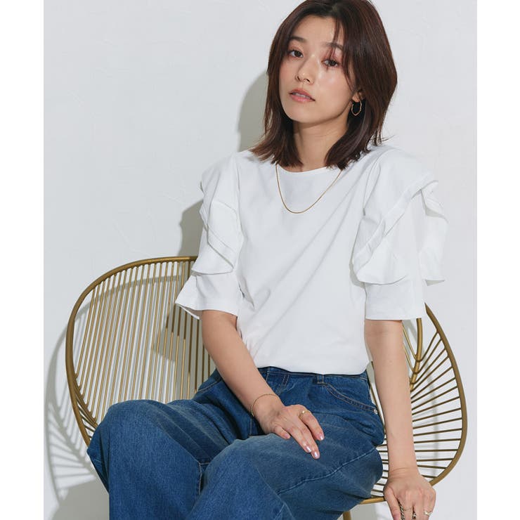 ドライタッチラッフルフリルスリーブTシャツ Tシャツ ドライタッチ | Pierrot | 詳細画像20 