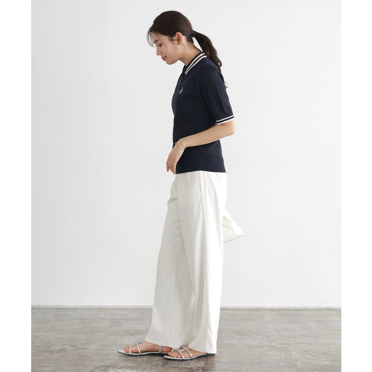 【U.S.POLO ASSN.】配色デザインポロニット