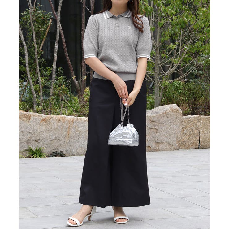 【U.S.POLO ASSN.】配色デザインポロニット