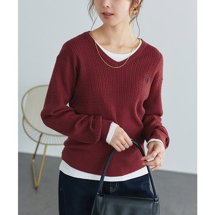 レッド×ネイビー | U S POLO | Pierrot