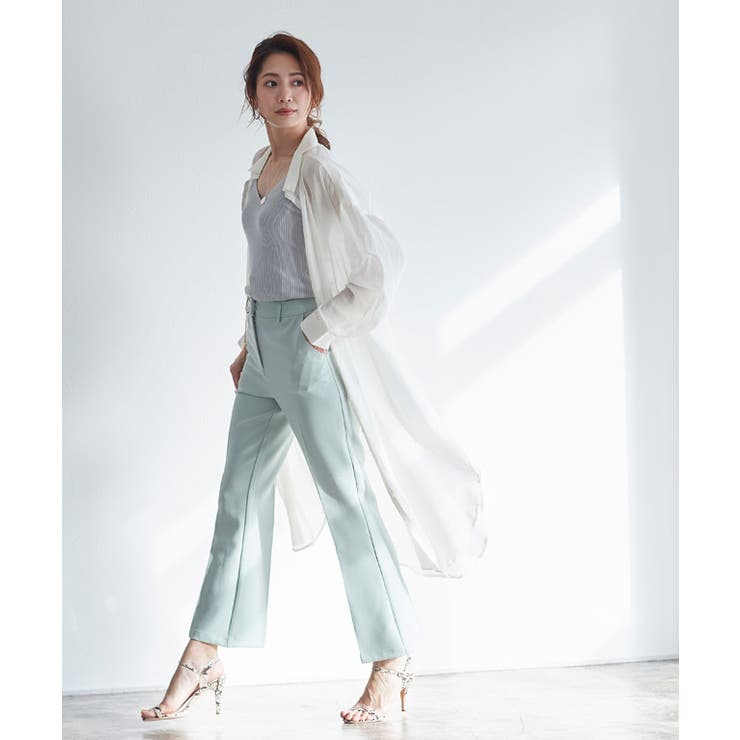 アイボリー | シースルーシャツワンピース ワンピース シャツワンピース シャツワンピ | Pierrot