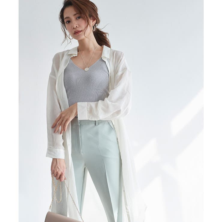 シースルーシャツワンピース ワンピース シャツワンピース シャツワンピ | Pierrot | 詳細画像4 