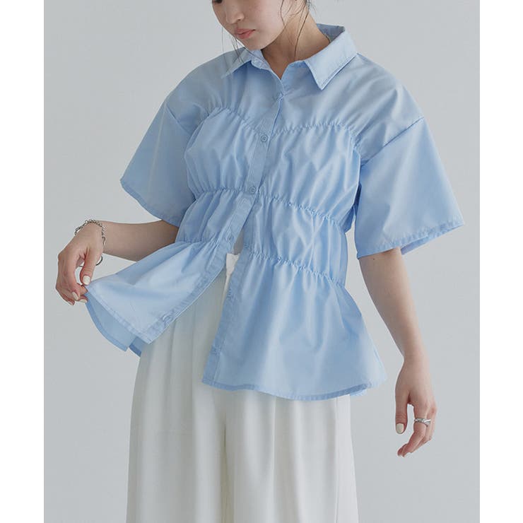 [ECLAM] ウエストシャーリングデザインブラウス ブラウス | Pierrot | 詳細画像5 