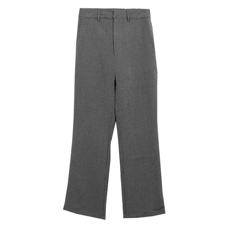 ブラック | チェック柄フレアパンツ パンツ フレアパンツ | Pierrot