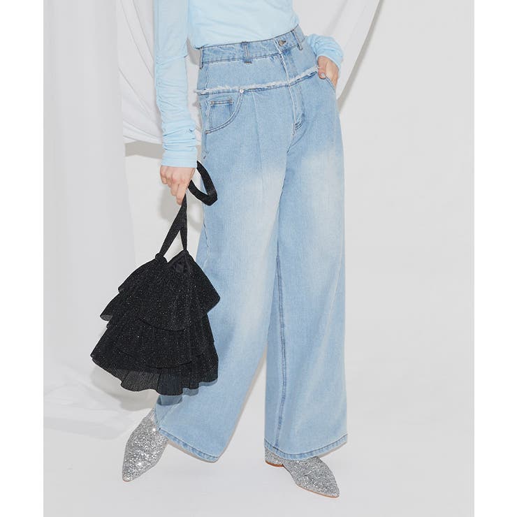 [ECLAM] フリンジデザインデニムパンツ デニム | Pierrot | 詳細画像17 