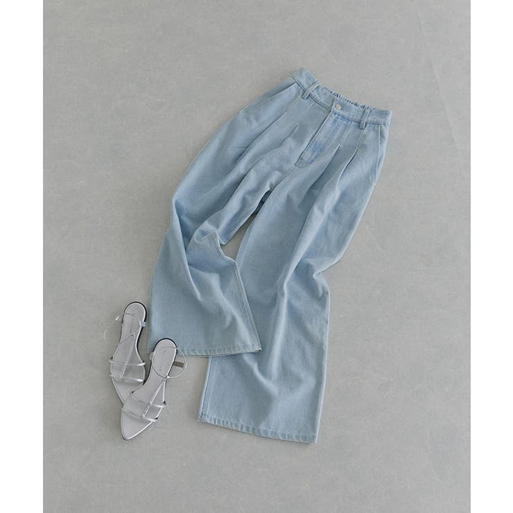 [ECLAM] タックデザインデニムパンツ デニム | Pierrot | 詳細画像4 