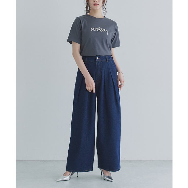 タックデザインデニムパンツ デニム パンツ[品番：PRTW0005554