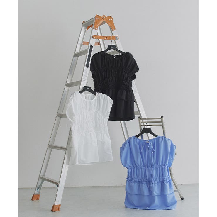 [ECLAM] シャーリングデザインブラウス ブラウス | Pierrot | 詳細画像2 