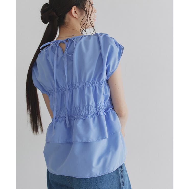 [ECLAM] シャーリングデザインブラウス ブラウス | Pierrot | 詳細画像14 