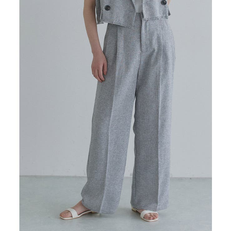 グレー | [ECLAM] サマーツイードタックパンツ パンツ | Pierrot