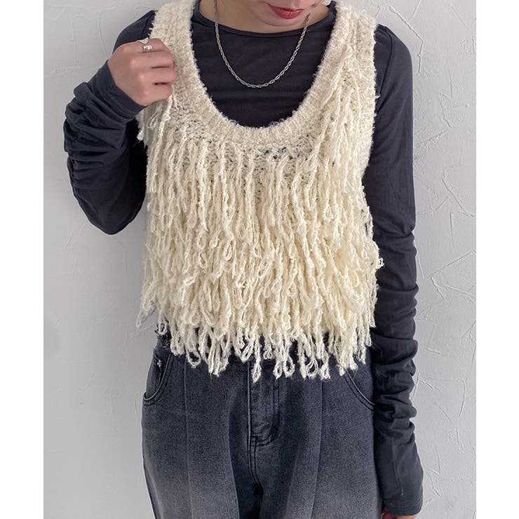 ループヤーンニットベスト ベスト ニット | Pierrot | 詳細画像20 