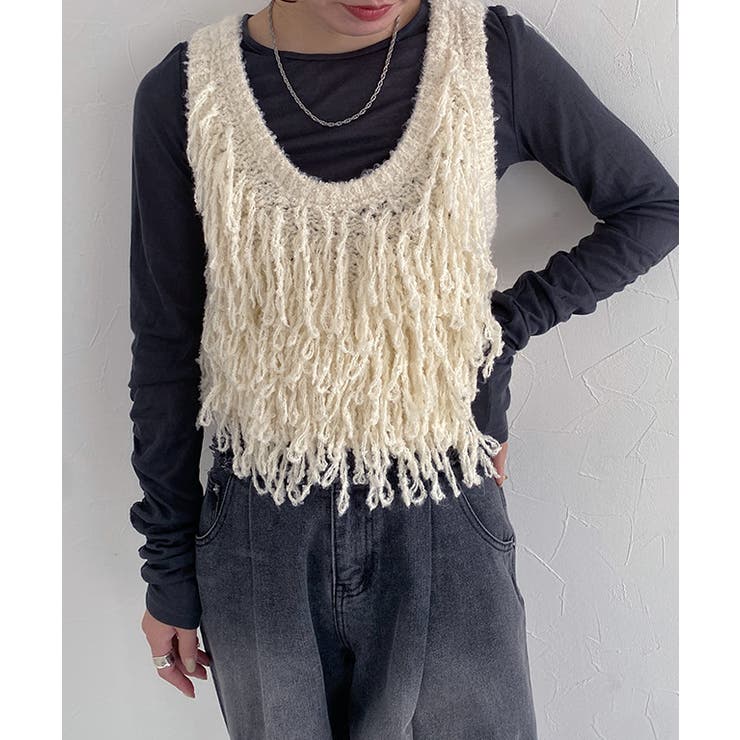 ループヤーンニットベスト ベスト ニット | Pierrot | 詳細画像21 