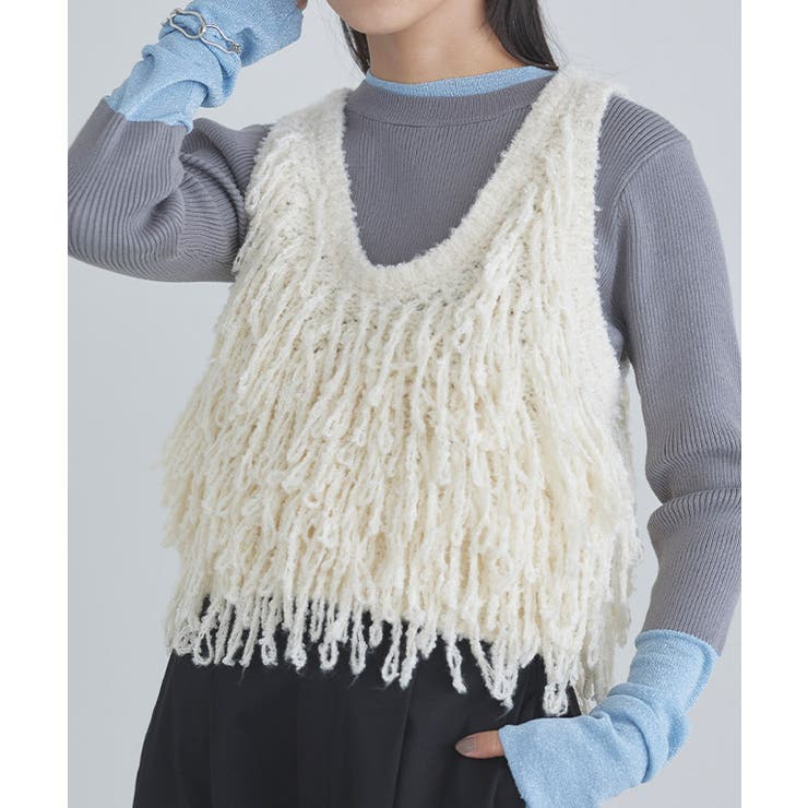 ループヤーンニットベスト ベスト ニット | Pierrot | 詳細画像12 