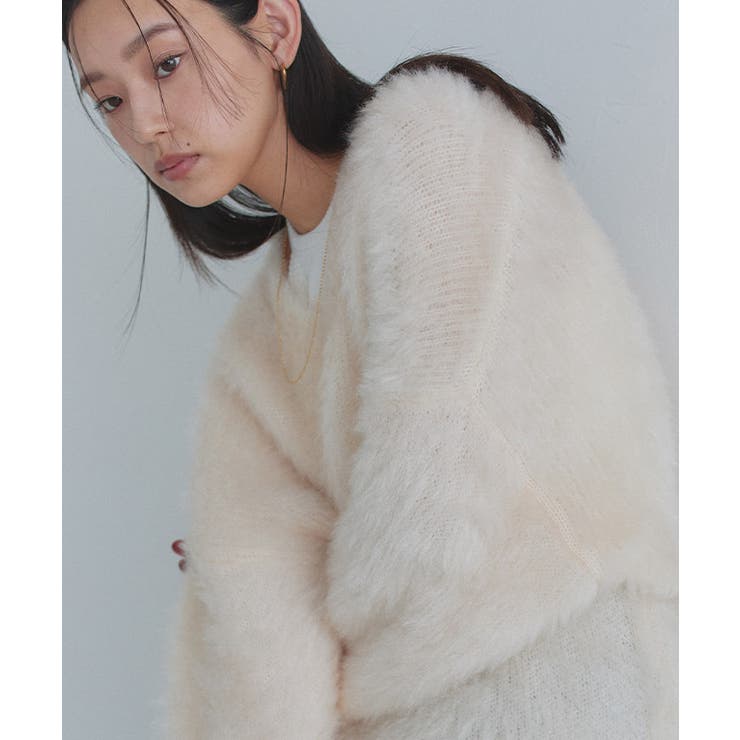 [ECLAM] シャギーＶネックニット ニット | Pierrot | 詳細画像14 