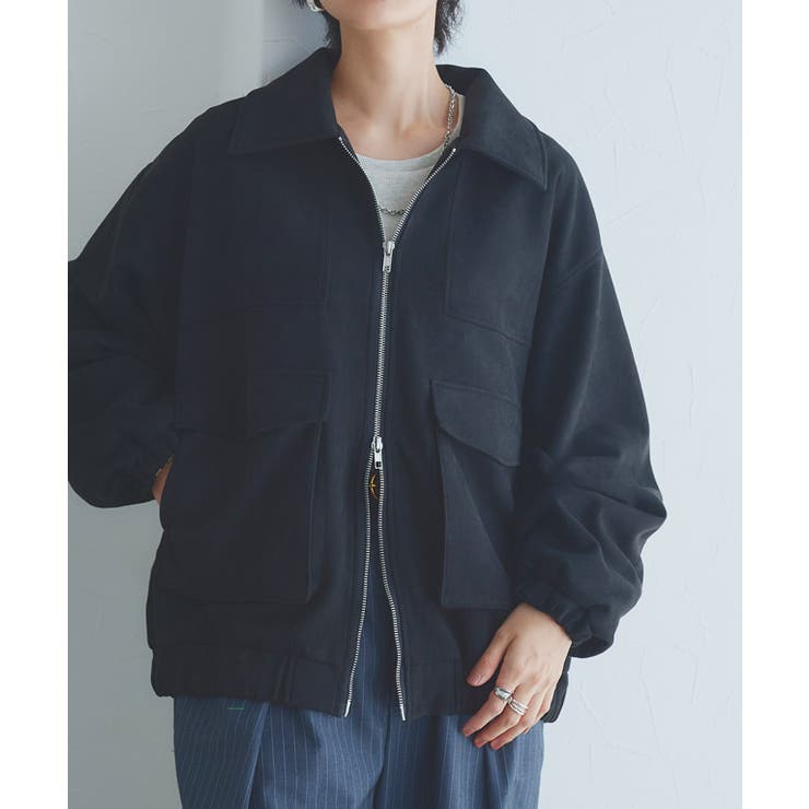 ブラック | [RASW]フェイクスエードフライトジャケット フライトジャケット フェイクスエ… | Pierrot