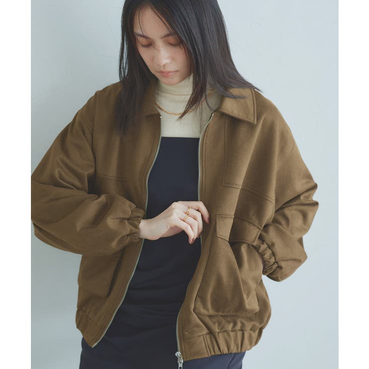 ブラウン | [RASW]フェイクスエードフライトジャケット フライトジャケット フェイクスエ… | Pierrot