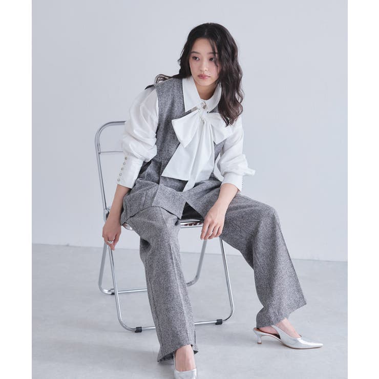 [ECLAM]サマーツイードタックジレベスト 旬 着映え | Pierrot | 詳細画像19 