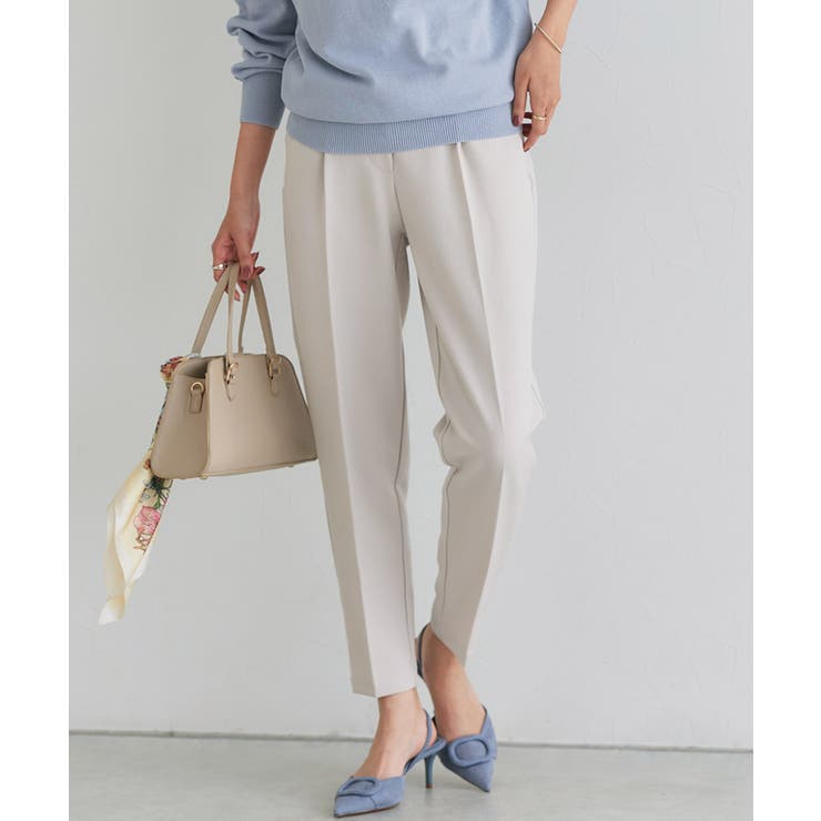 ライトサンドベージュ | 高見えすっきりテーパードパンツ 低身長&高身長さん 12サイズ展開 | Pierrot