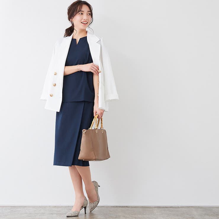 スカートセットアップスカート トップス セットアップ キーネック[品番