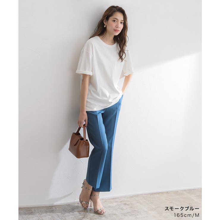 センタープレスセミフレアパンツ パンツ フレアパンツ[品番