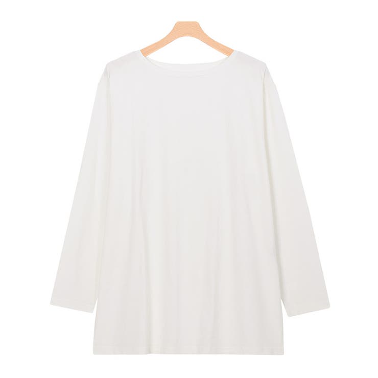 オフホワイト | 綿100%サイドスリットロンT Tシャツ ロンT 抗菌 防臭 抗ウィルス素材 | Pierrot