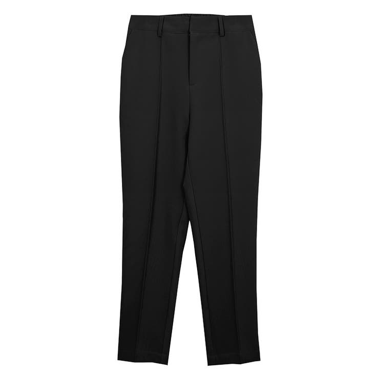 ブラック | ピンタックストレートパンツ テーパードパンツ スラックス | Pierrot