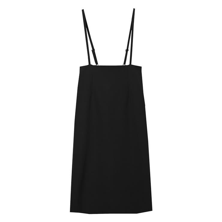 ブラック | ショルダーストラップサロペットスカート サロペット スカート タイトスカート | Pierrot