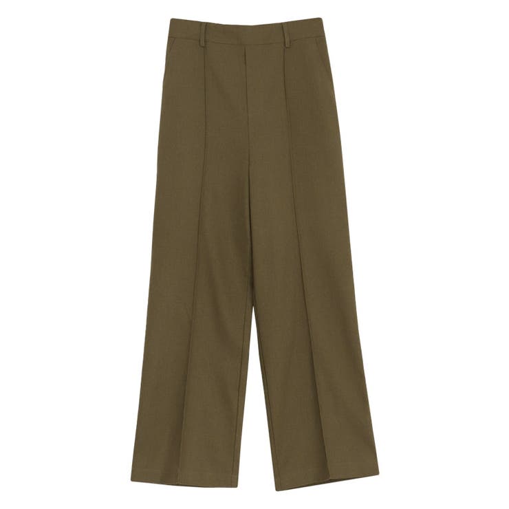 ブラウン | 麻混ピンタックボックスパンツ ボックスパンツ ピンタック | Pierrot