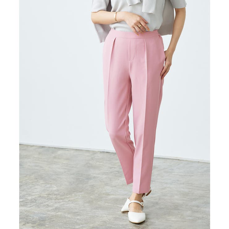ピンク | 多機能ストレッチツイルテーパードパンツ パンツ ストレッチ | Pierrot