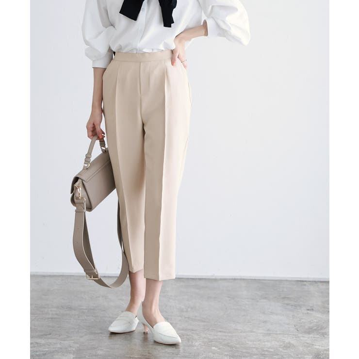 クロップドテーパードパンツ パンツ クロップド 丈[品番：PRTW0004177]｜Pierrot（ピエロ）のレディースファッション通販｜SHOPLIST（ショップリスト）