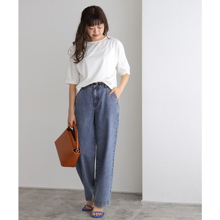 ワイドデニム デニム ワイド[品番：PRTW0004286]｜Pierrot