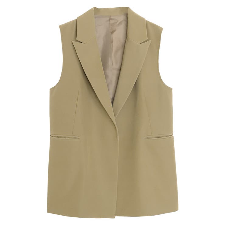 キャメルベージュ | テーラードジレ ジレ テーラード | Pierrot