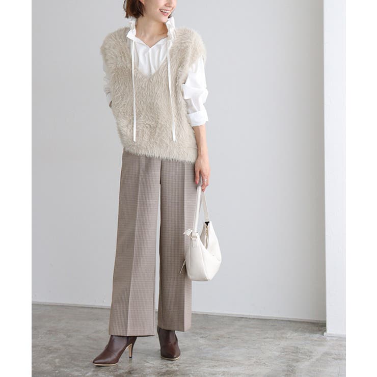 ブルネロクチネリ　テーパードパンツ　グレージュ　36 異素材　絹　センタープレス ブルネロクチネリ テーパードパンツ グレージュ 36 異素材 絹