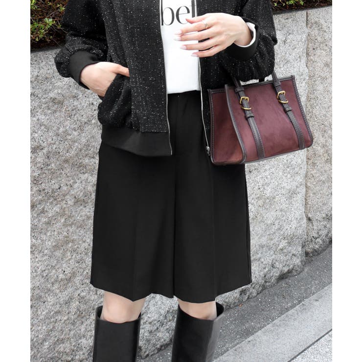 タックハーフパンツ ハーフパンツ きれいめ[品番：PRTW0004384