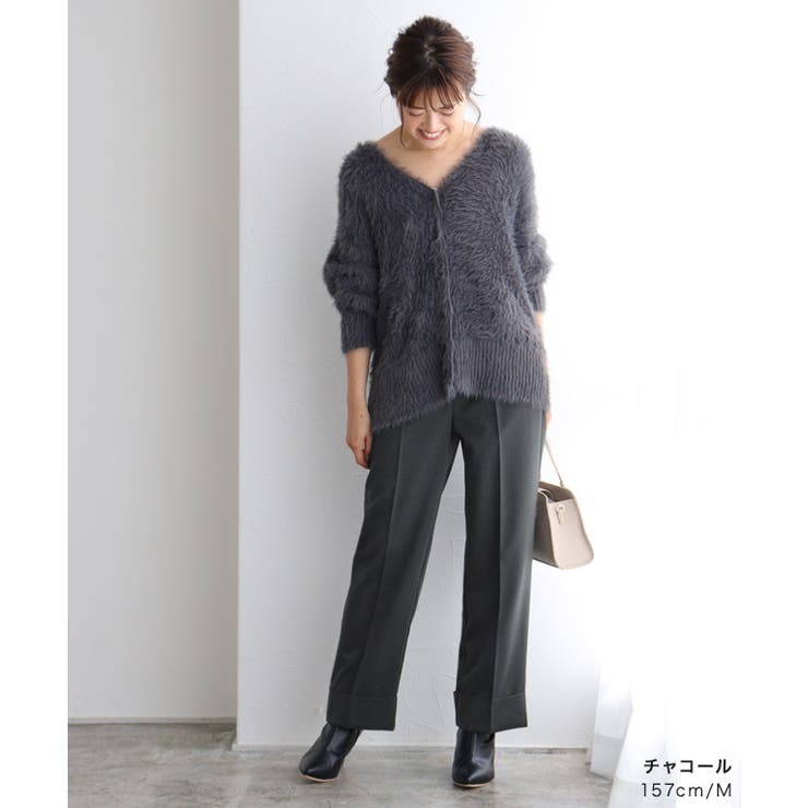 裾ダブルストレートパンツ パンツ ストレート[品番：PRTW0004424