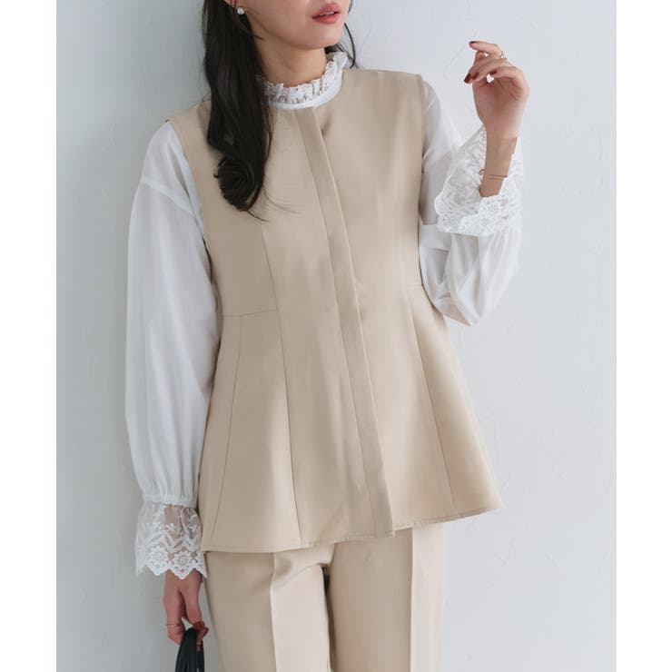 ペプラムセットアップ 2点セット】洗える！多機能ペプラムセットアップ - ベルーナ【公式】