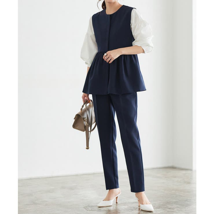 ペプラムセットアップ 2点セット】Vネックペプラムセットアップ - ベルーナ【公式】