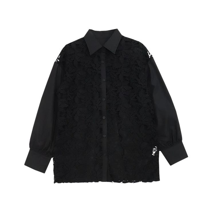 ブラック | ケミカルレースシャツ シャツ ケミカルレース | Pierrot