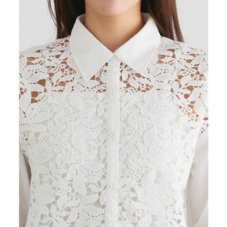 ケミカルレースシャツ シャツ ケミカルレース | Pierrot | 詳細画像4 