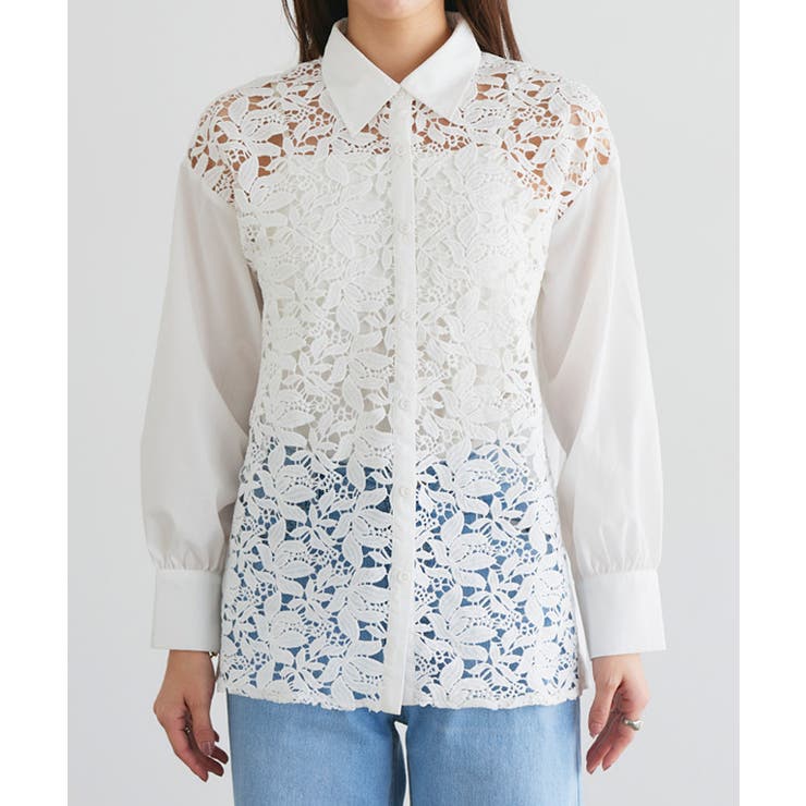 ケミカルレースシャツ シャツ ケミカルレース | Pierrot | 詳細画像7 