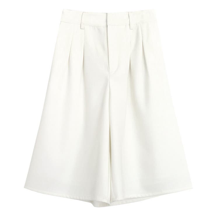 オフホワイト | ハイウエストフレアハーフパンツ ハーフパンツ フレア | Pierrot