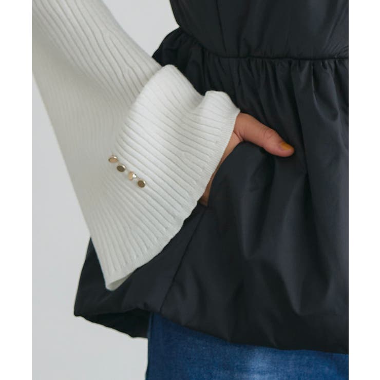 中綿ペプラムベスト 中綿 ペプラム | Pierrot | 詳細画像5 