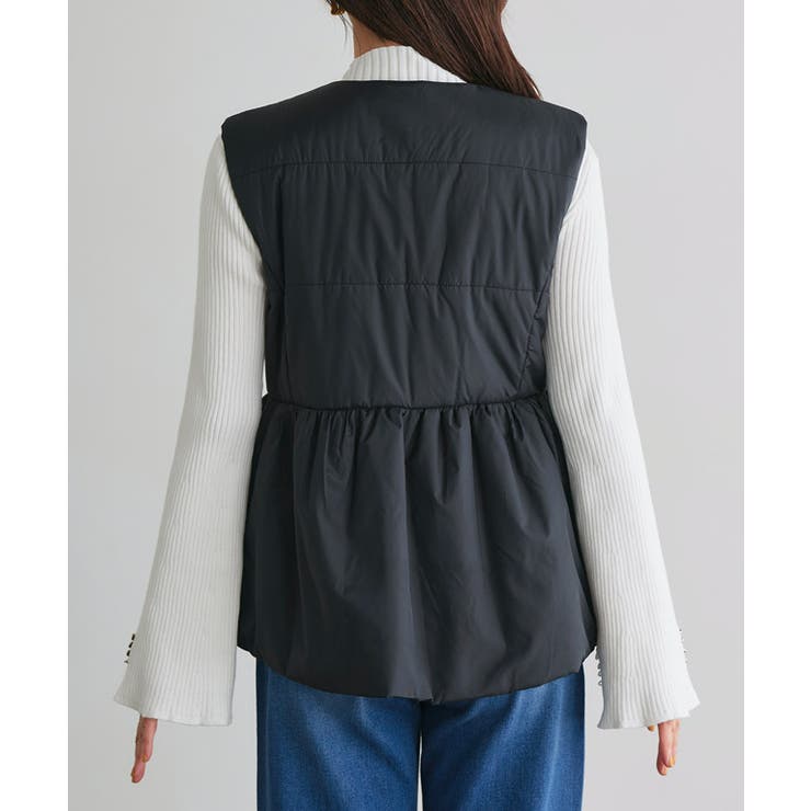 中綿ペプラムベスト 中綿 ペプラム | Pierrot | 詳細画像8 